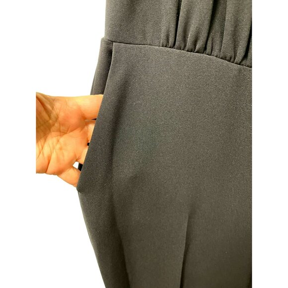 The Kooples $395 Chain Neck T Back Black Jumpsuit Sz Medium NWT - Picture 7 of 10